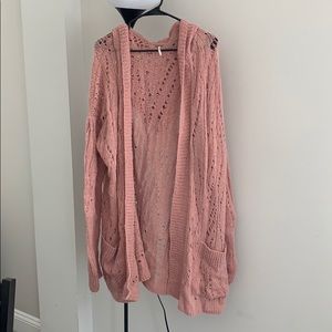 Hooded lemon drop cardigan